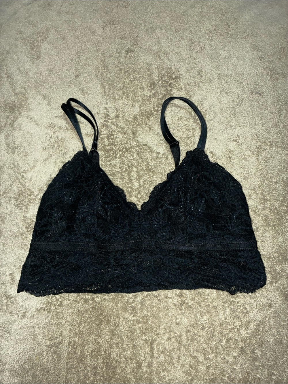 Auden Black Lace Bralette with Adjustable Straps